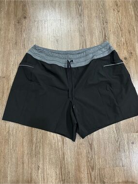 RBX Black Shorts with Gray Waistband
